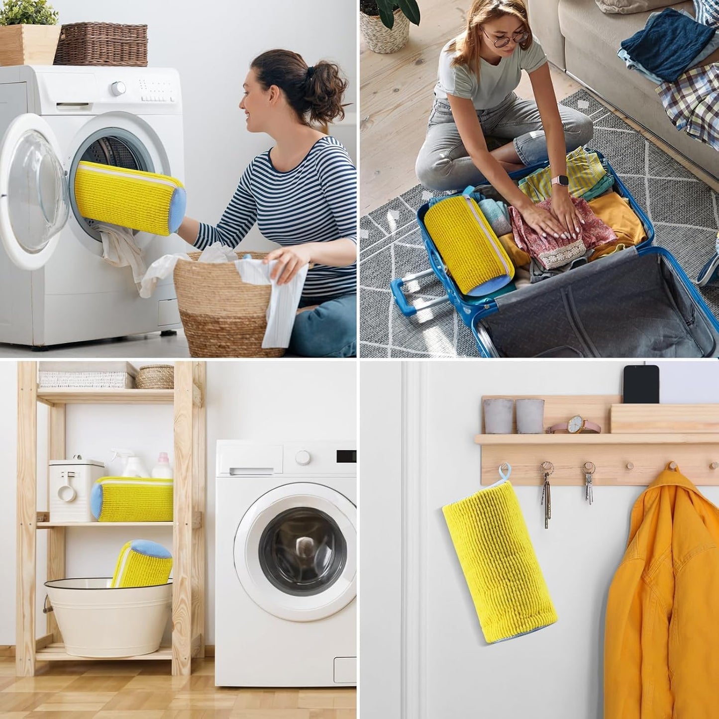 Calvena™ Heavy Duty Shoe Washing Machine Dryer Reusable Cleaning Tennis Shoes