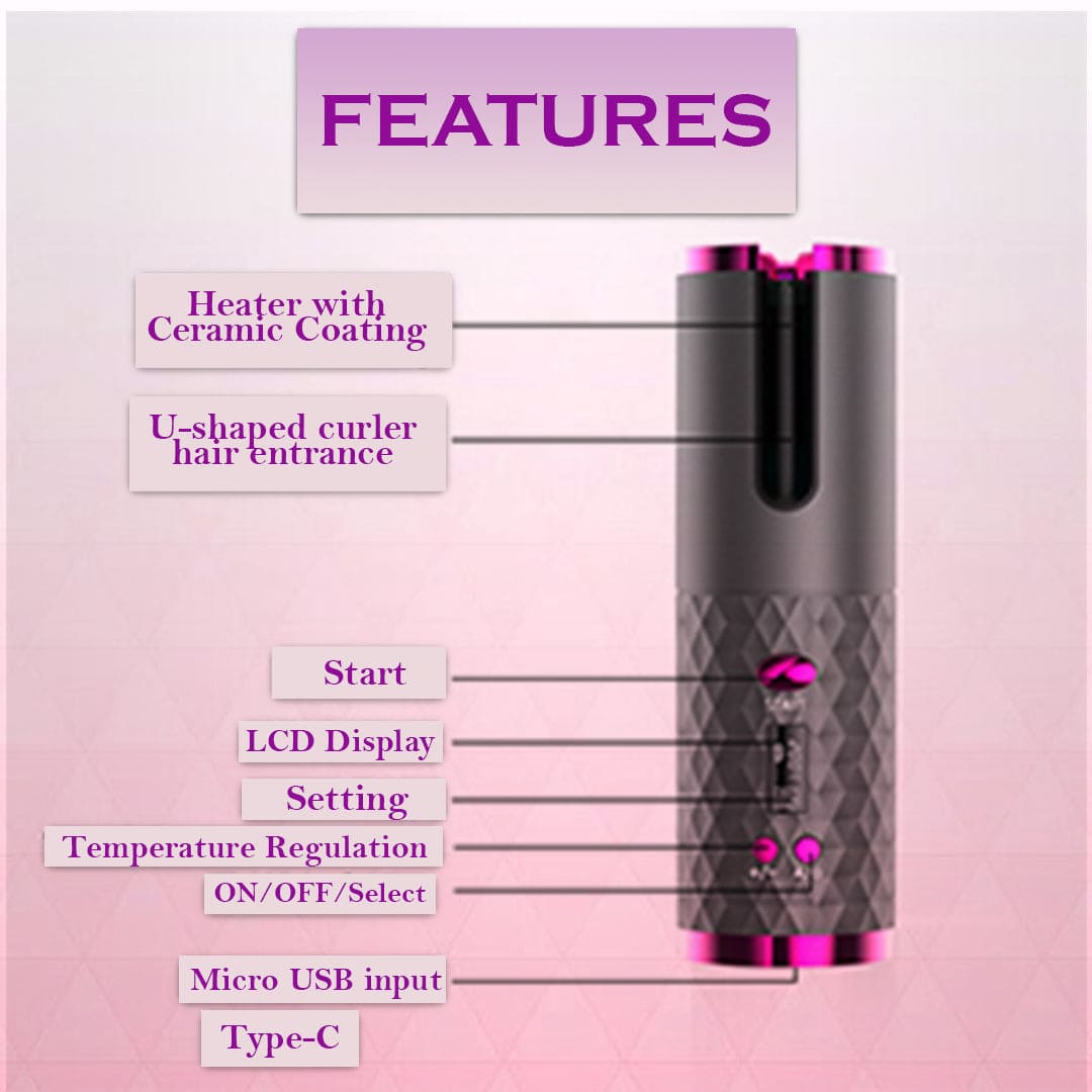 Calvena™ Elegance Curl Pro: Professional Hair Styler Kit for Effortless Waves and Curls