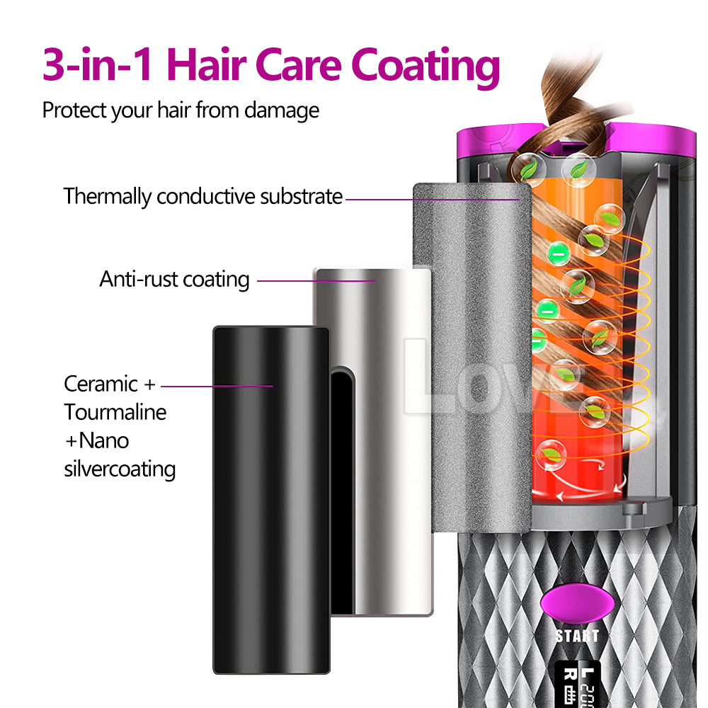 Calvena™ Elegance Curl Pro: Professional Hair Styler Kit for Effortless Waves and Curls