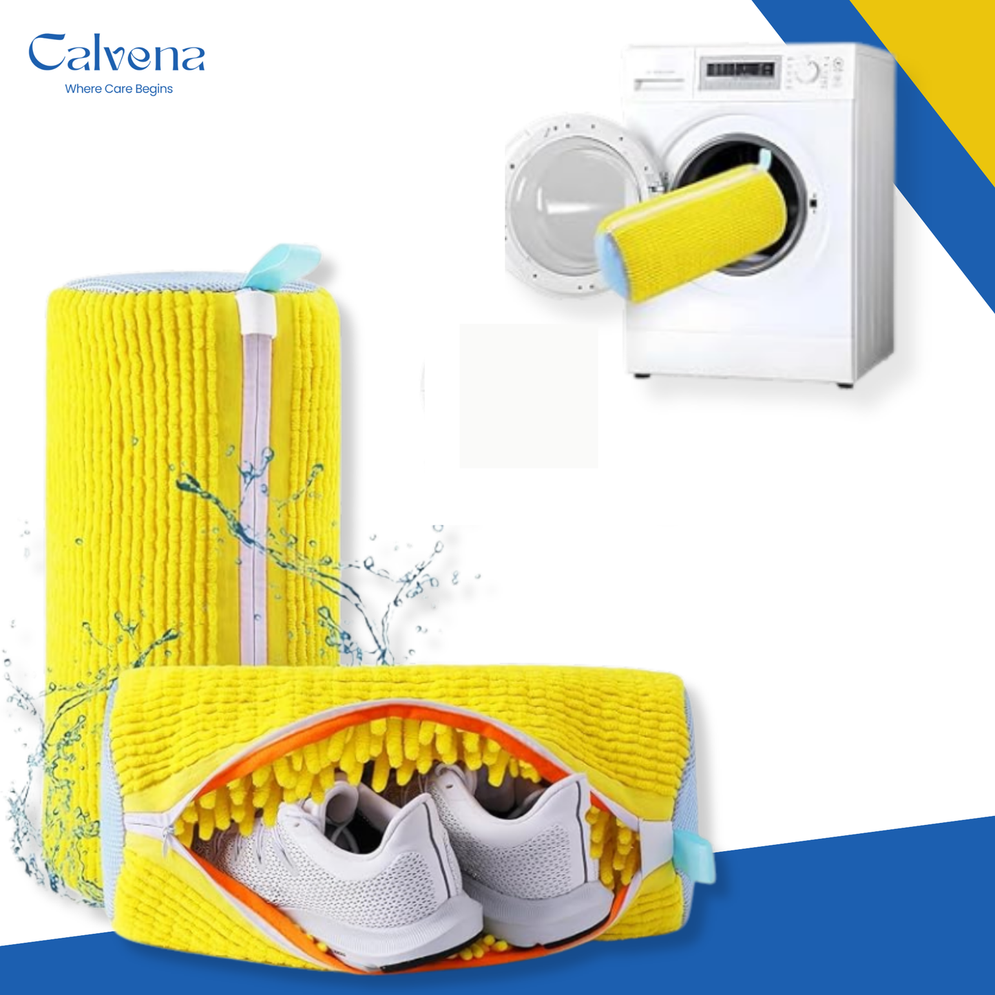 Calvena™ Heavy Duty Shoe Washing Machine Dryer Reusable Cleaning Tennis Shoes