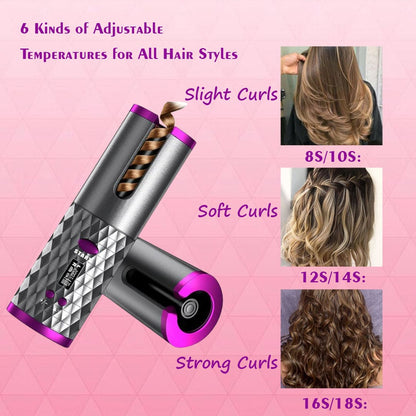 Calvena™ Elegance Curl Pro: Professional Hair Styler Kit for Effortless Waves and Curls