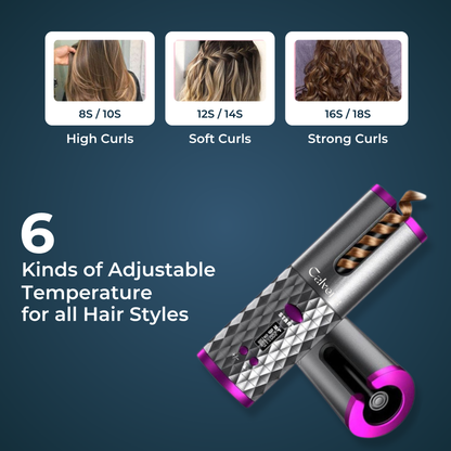 Calvena™ Elegance Curl Pro: Professional Hair Styler Kit for Effortless Waves and Curls