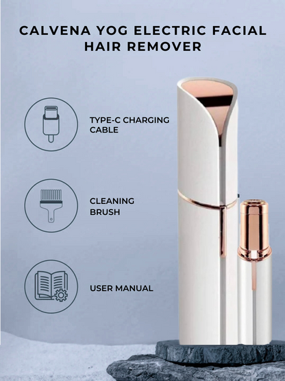 CALVENA™ Electric Facial Hair Remover For Women. (FREE Electric Lash Curler)