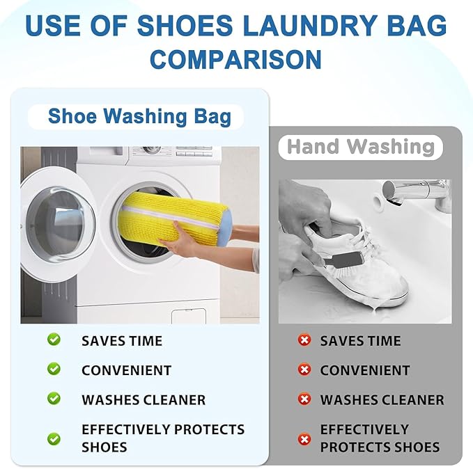 Calvena™ Heavy Duty Shoe Washing Machine Dryer Reusable Cleaning Tennis Shoes