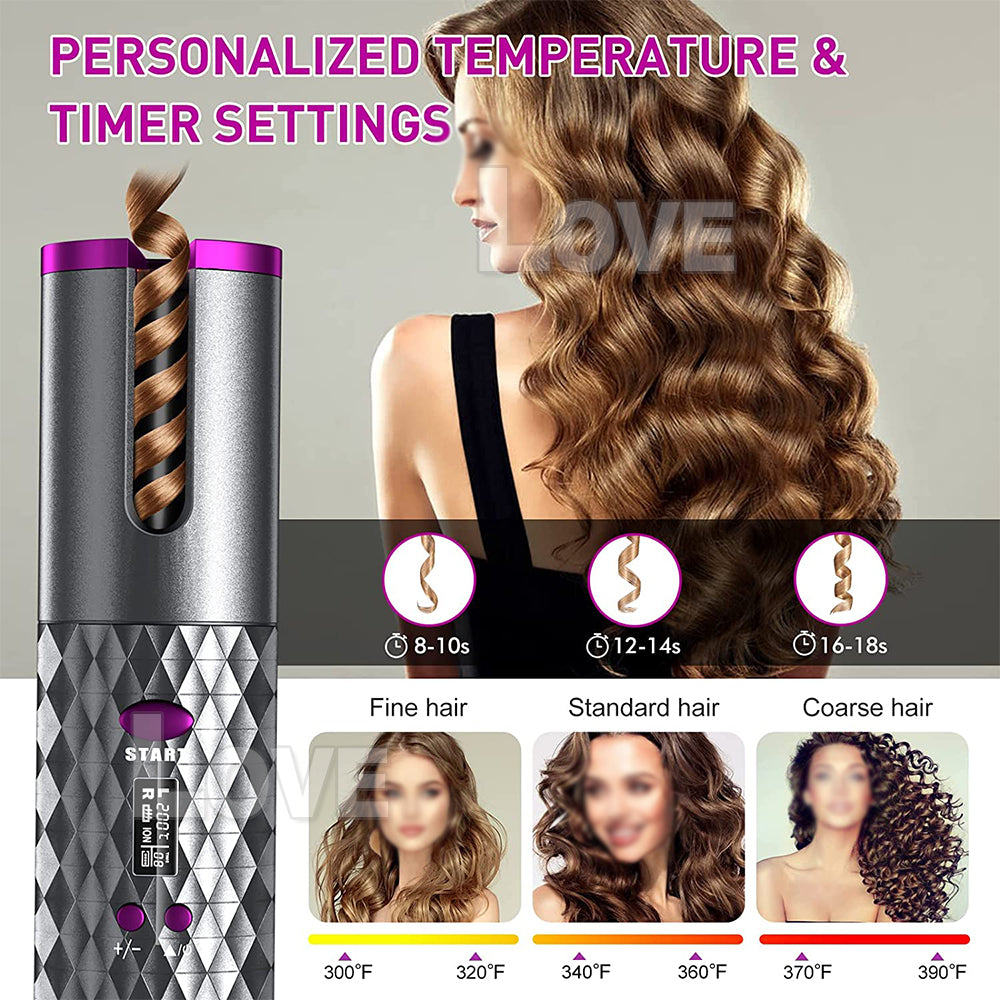 Calvena™ Elegance Curl Pro: Professional Hair Styler Kit for Effortless Waves and Curls